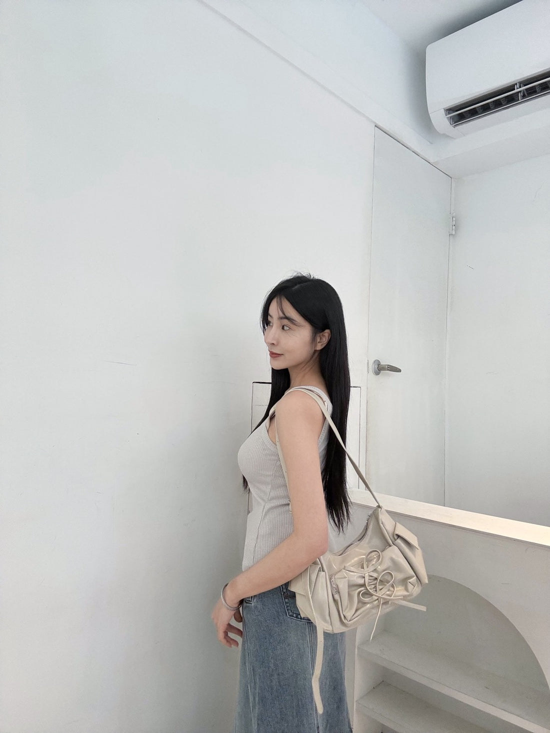 寬領口螺紋削肩背心