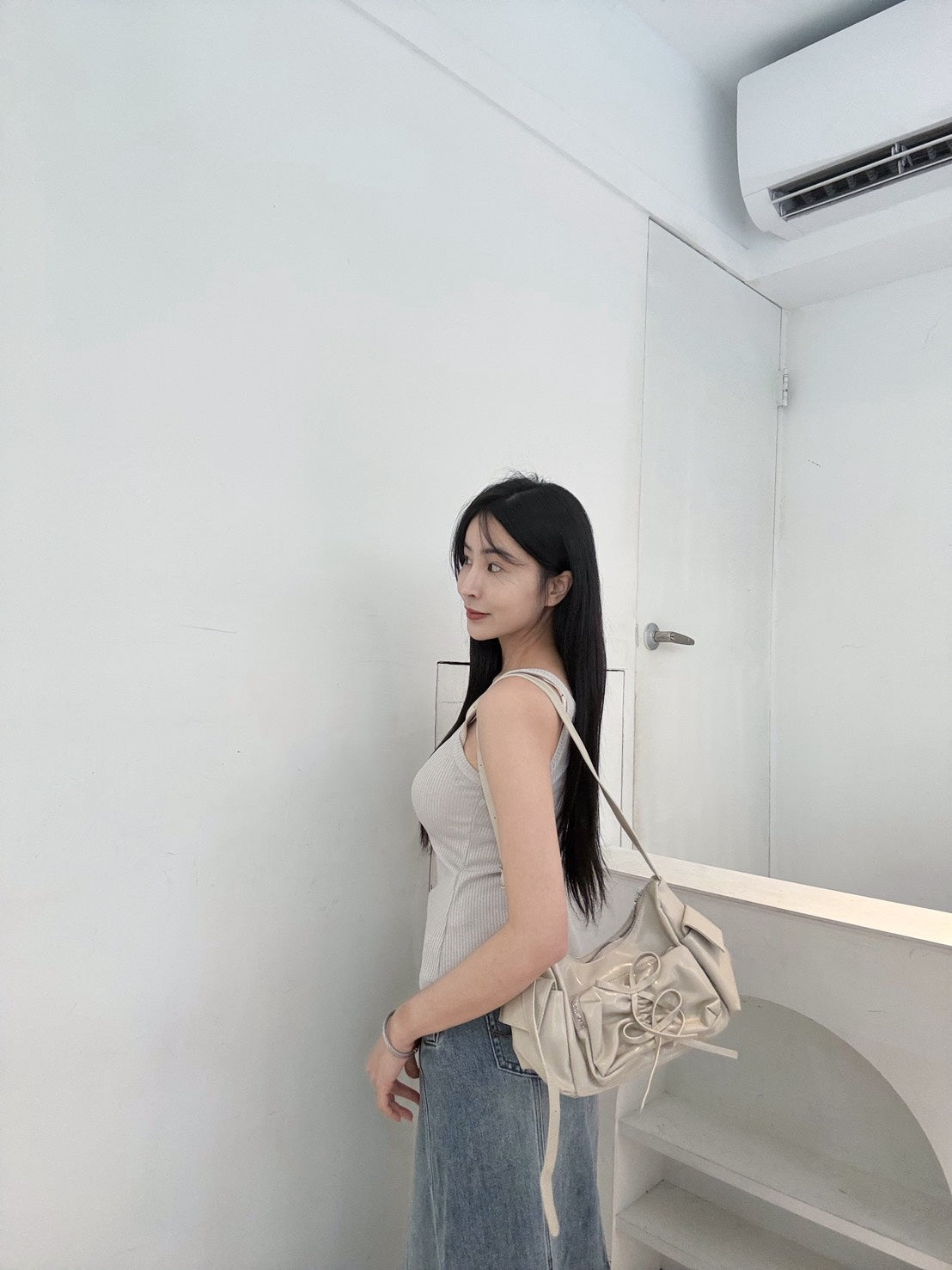 寬領口螺紋削肩背心