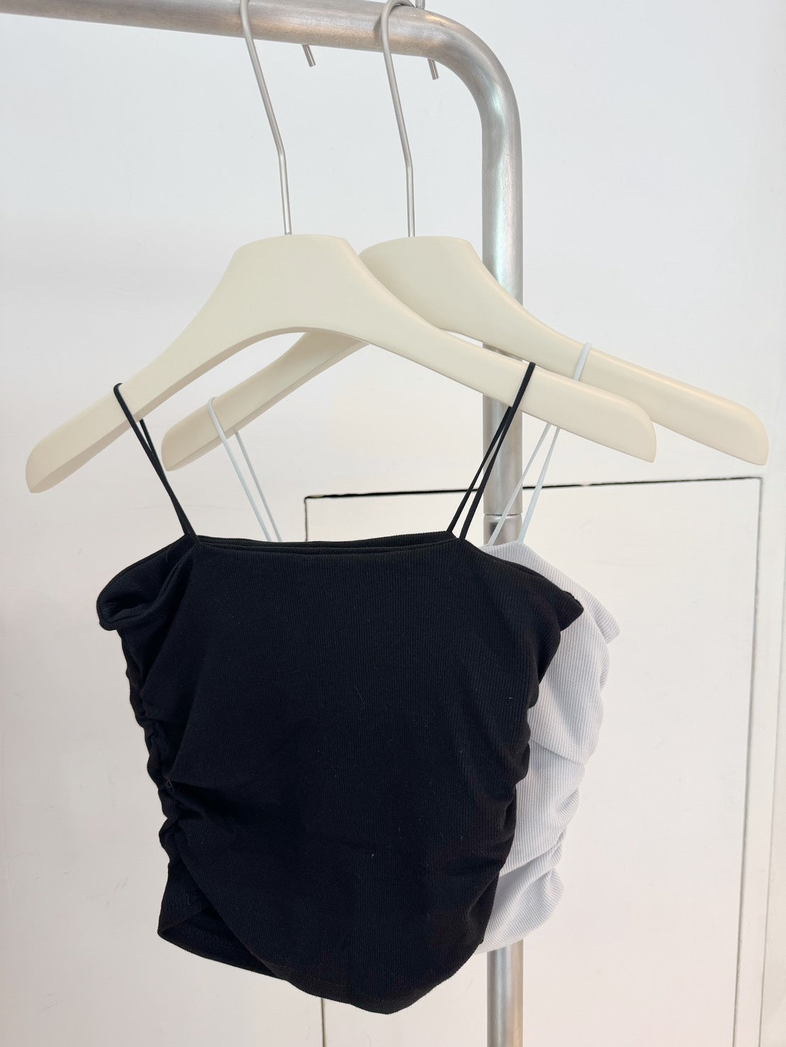 抓皺細肩帶背心