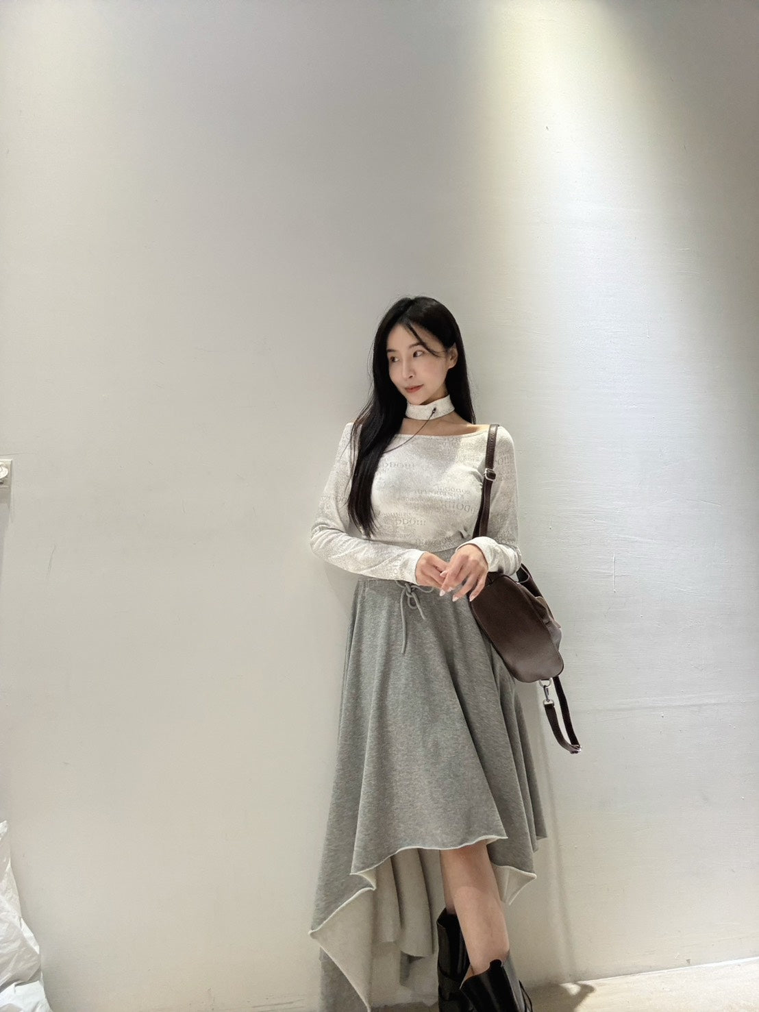 不規則棉質長裙