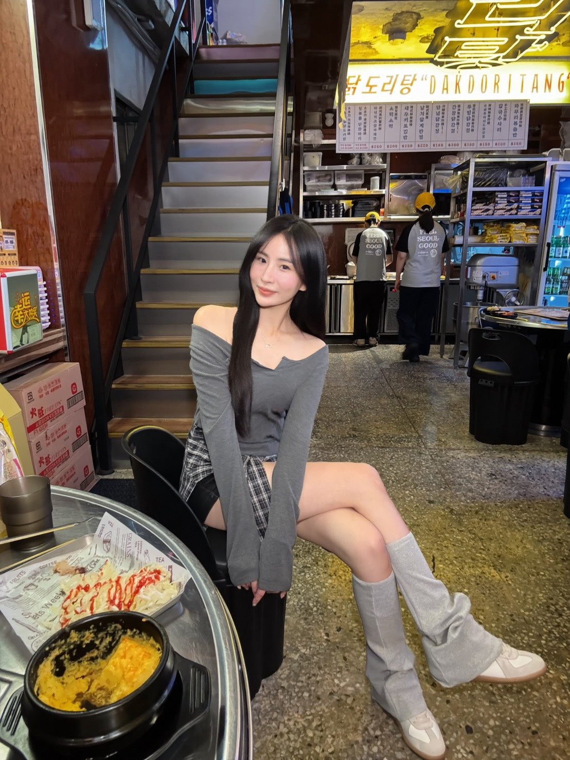 長腿視覺彈力襪套