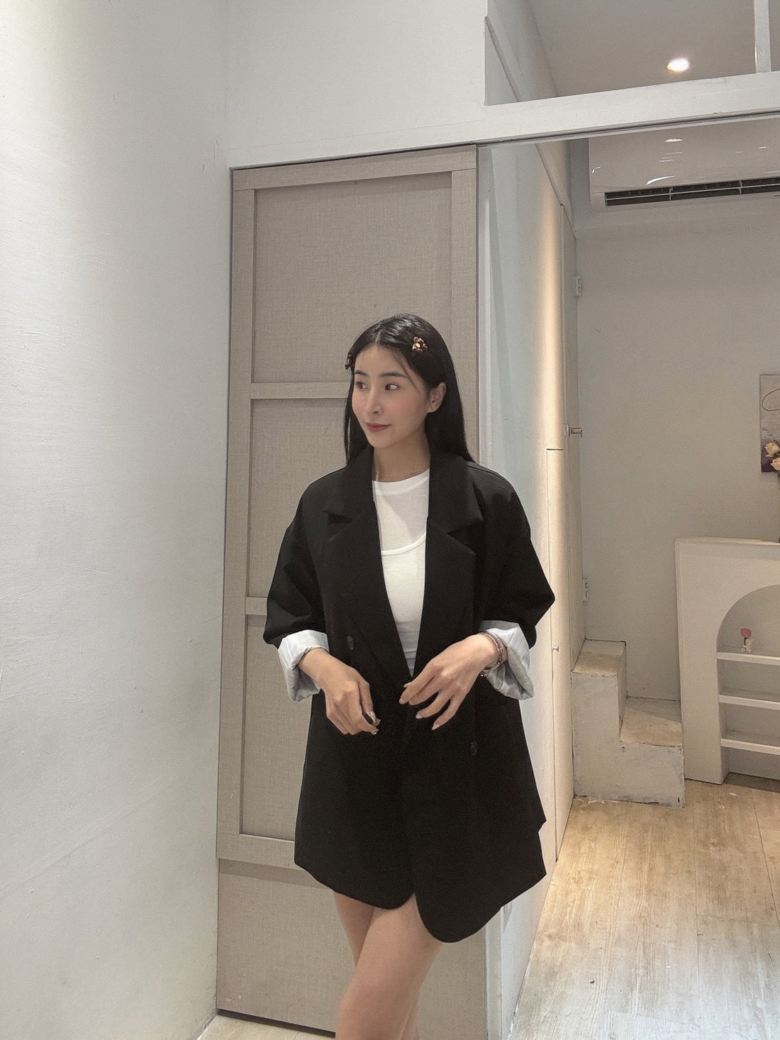 率性垂墜感西裝外套