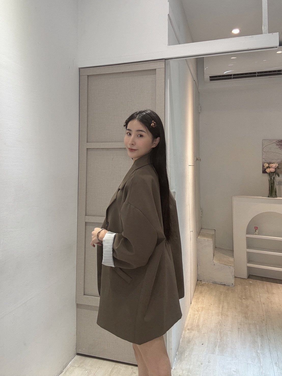 率性垂墜感西裝外套