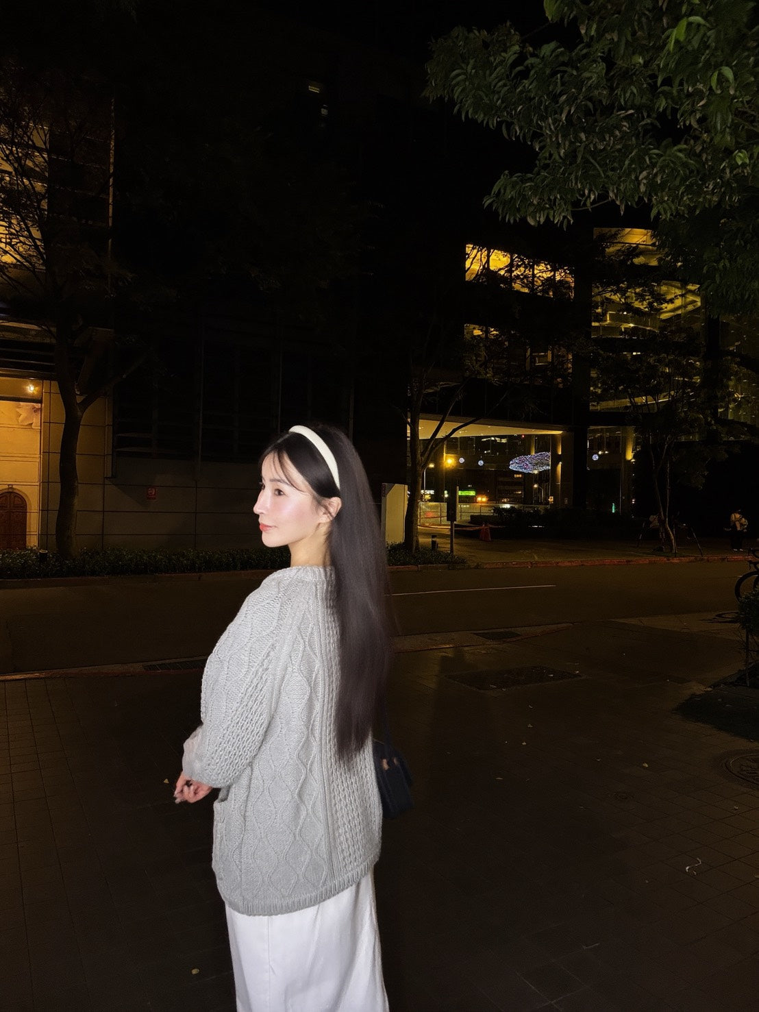 立體麻花綁帶針織外套