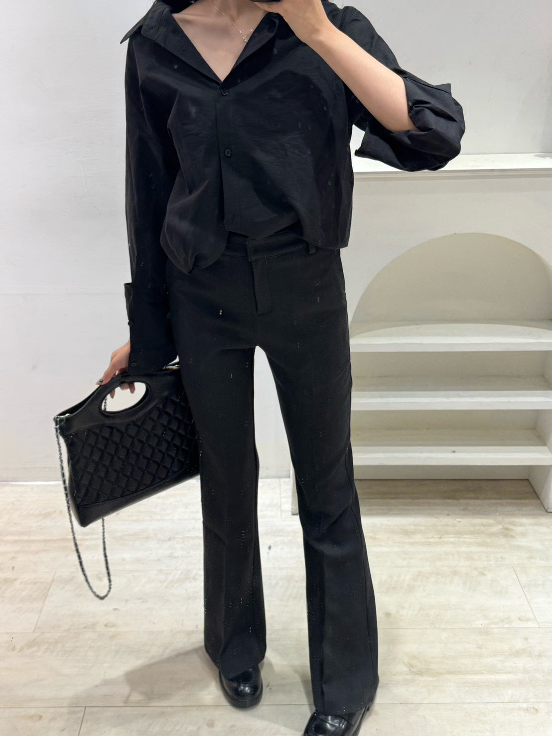 高訂款內磨毛西裝喇叭褲