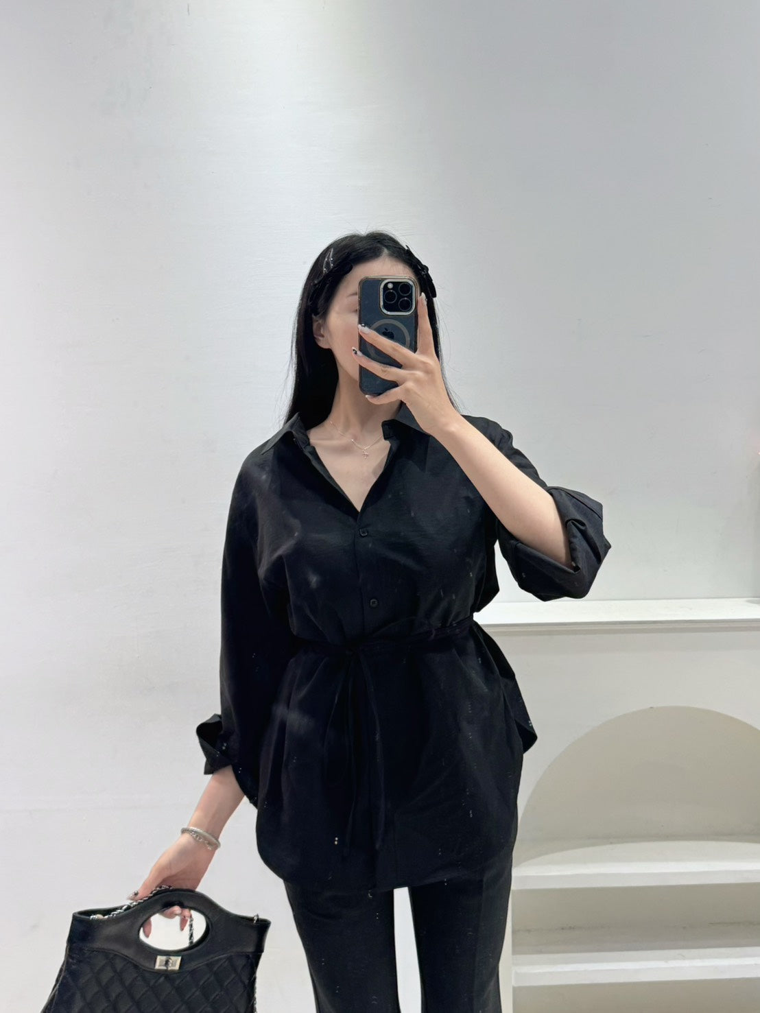 高訂款內磨毛西裝喇叭褲