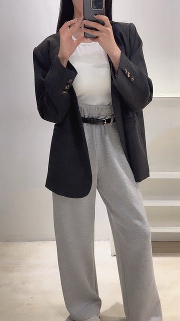 空氣棉直筒落地褲