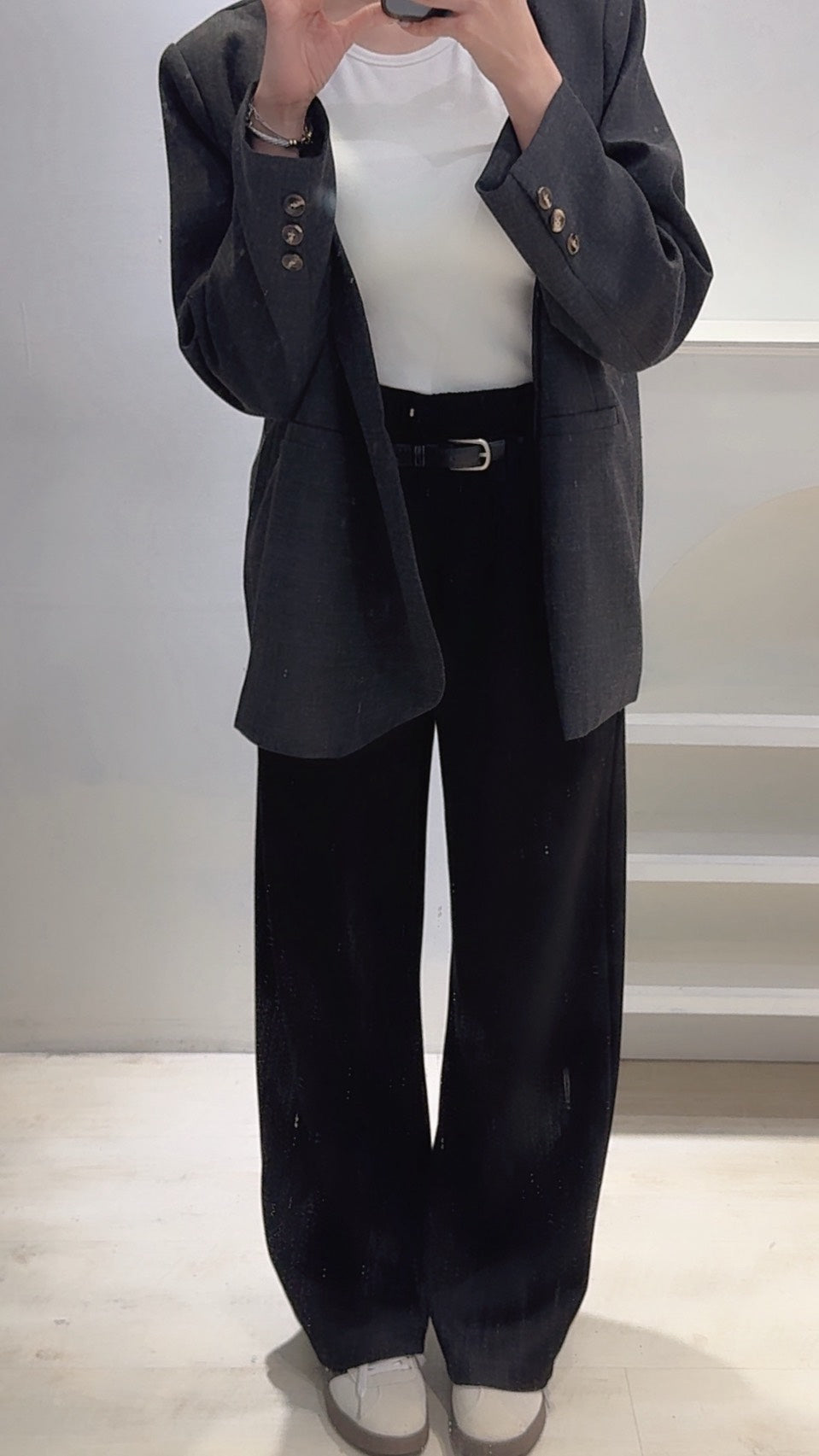 空氣棉直筒落地褲