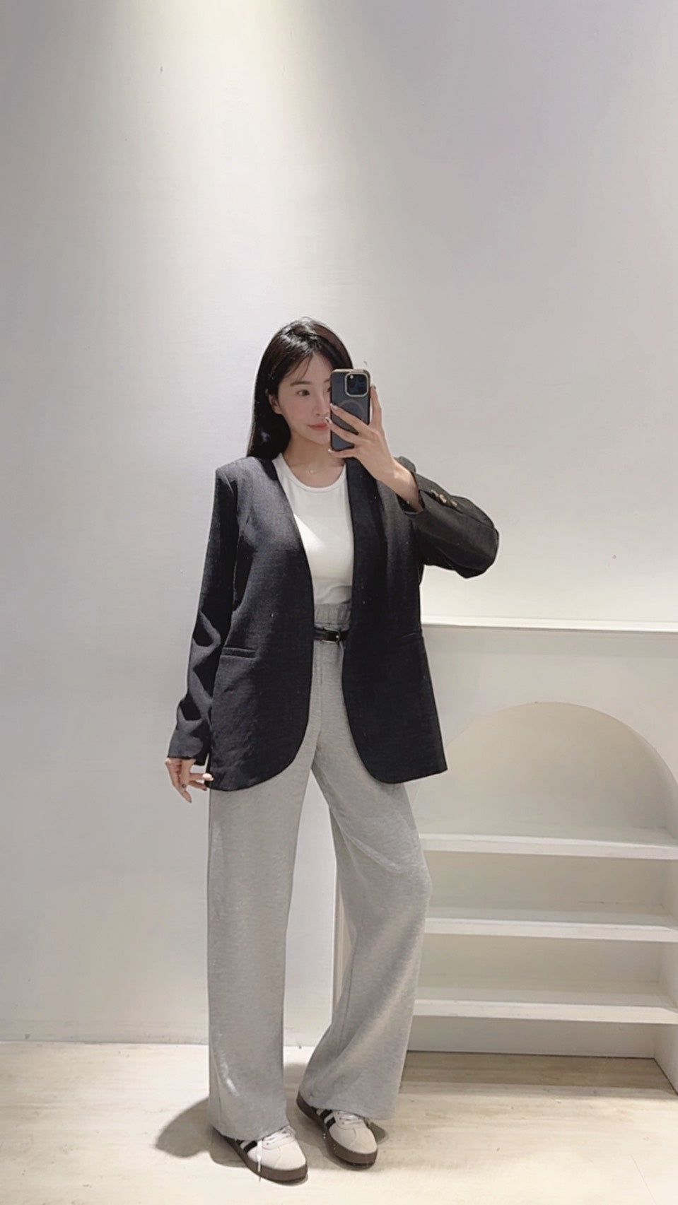 空氣棉直筒落地褲