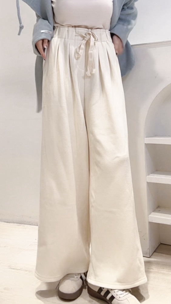 內刷絨直筒落地褲