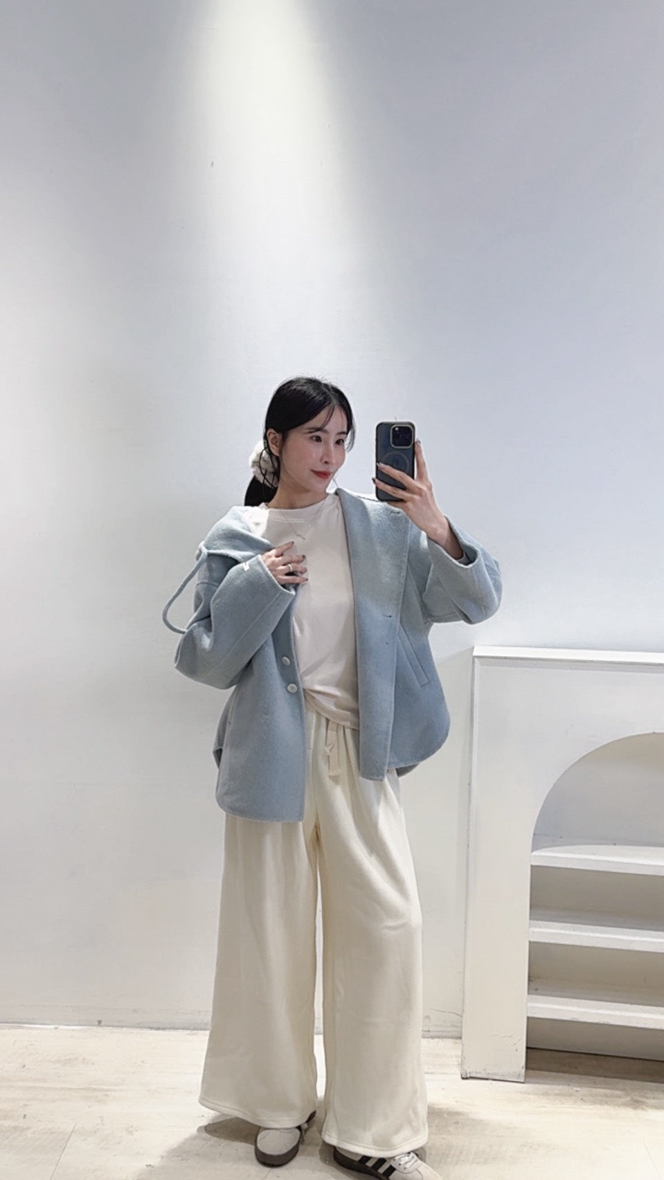 內刷絨直筒落地褲