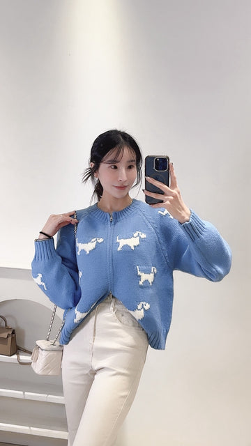 狗狗後磅針織外套