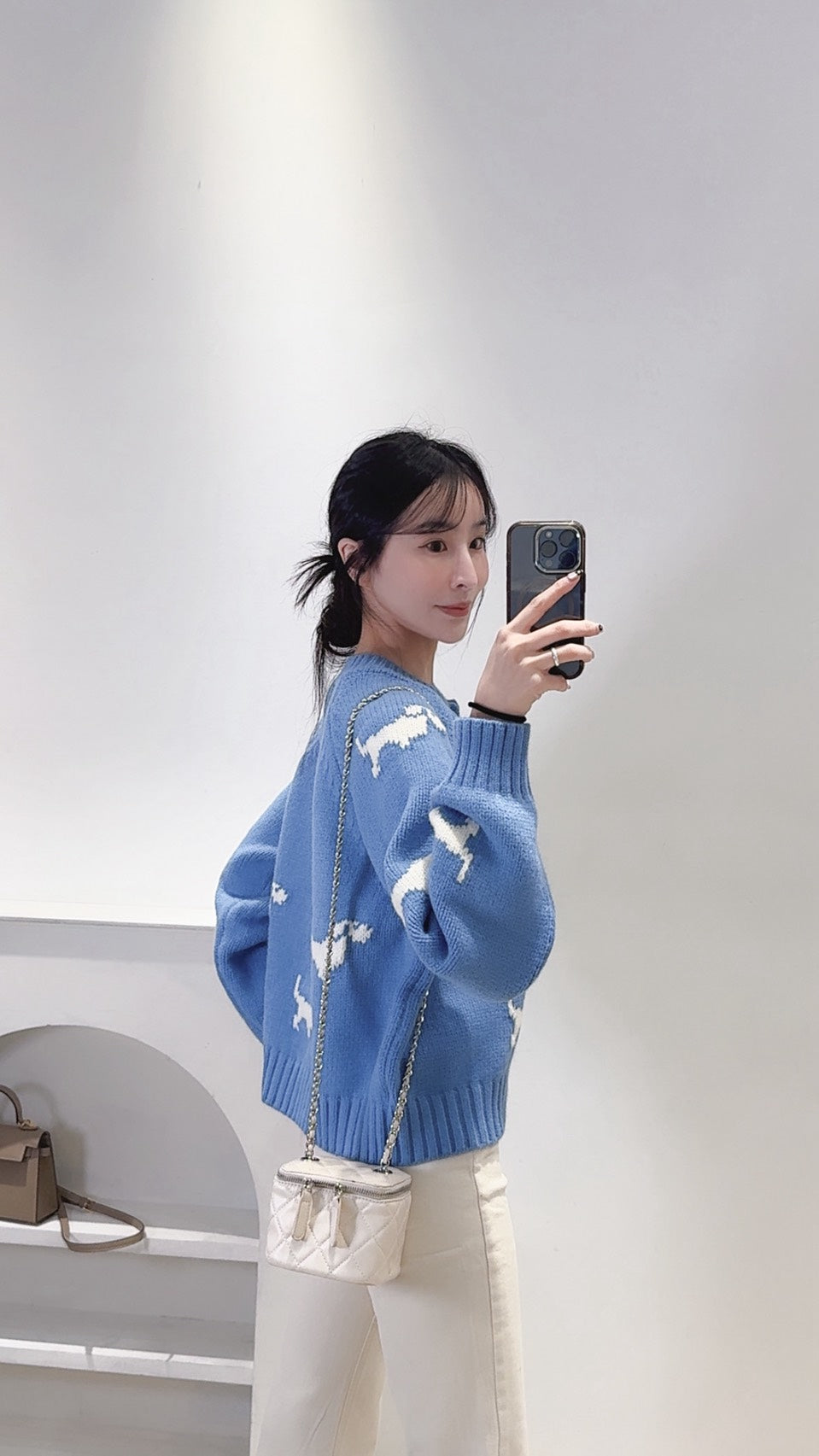 狗狗後磅針織外套