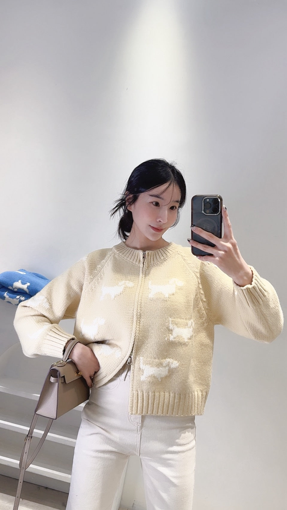 狗狗後磅針織外套