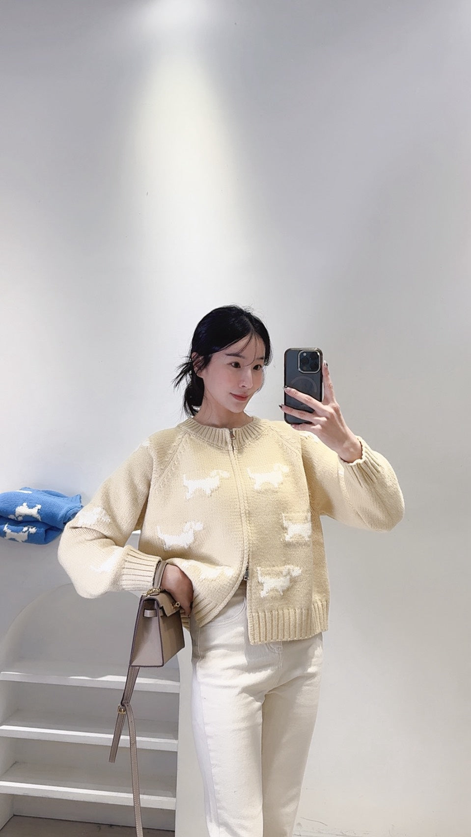 狗狗後磅針織外套