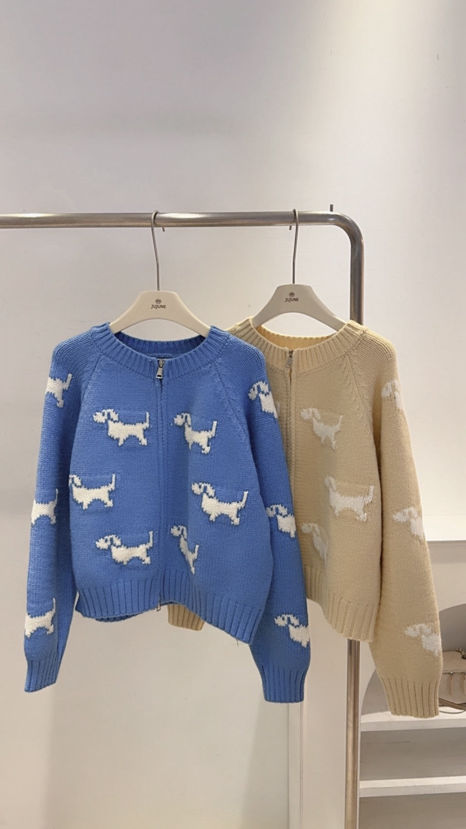 狗狗後磅針織外套