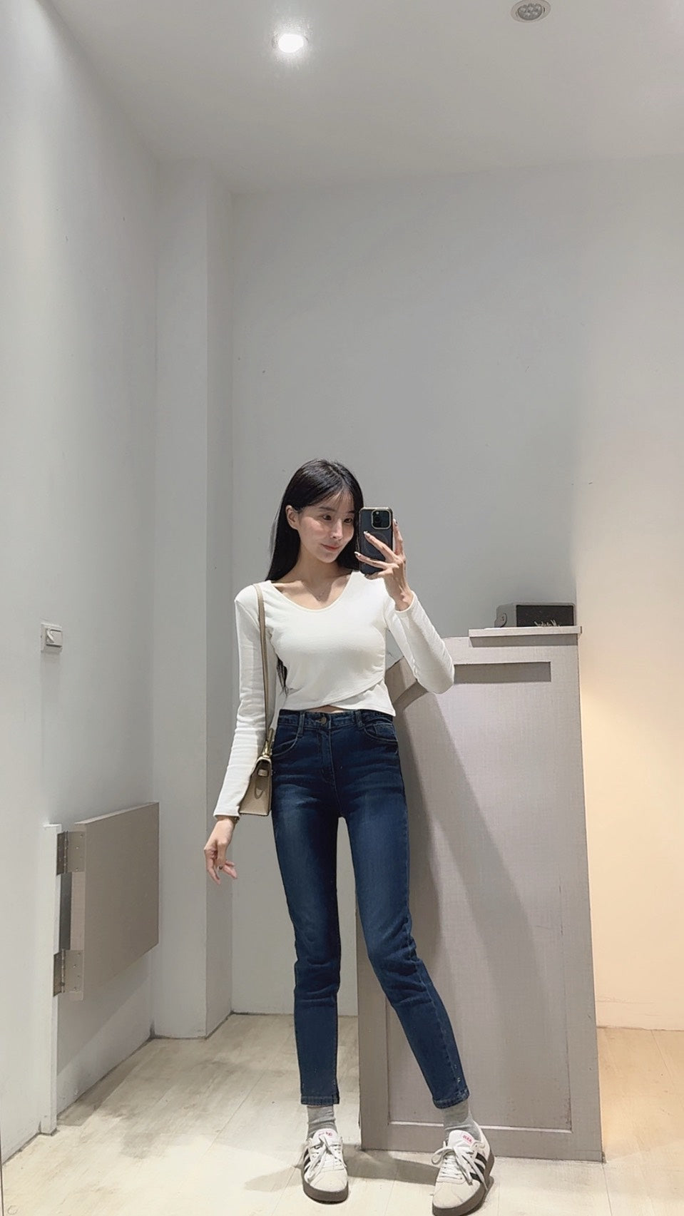 鉛筆腿原色提臀小腳褲