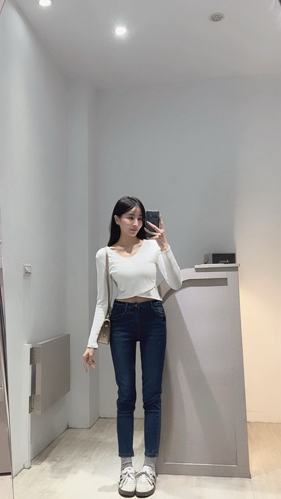 鉛筆腿原色提臀小腳褲