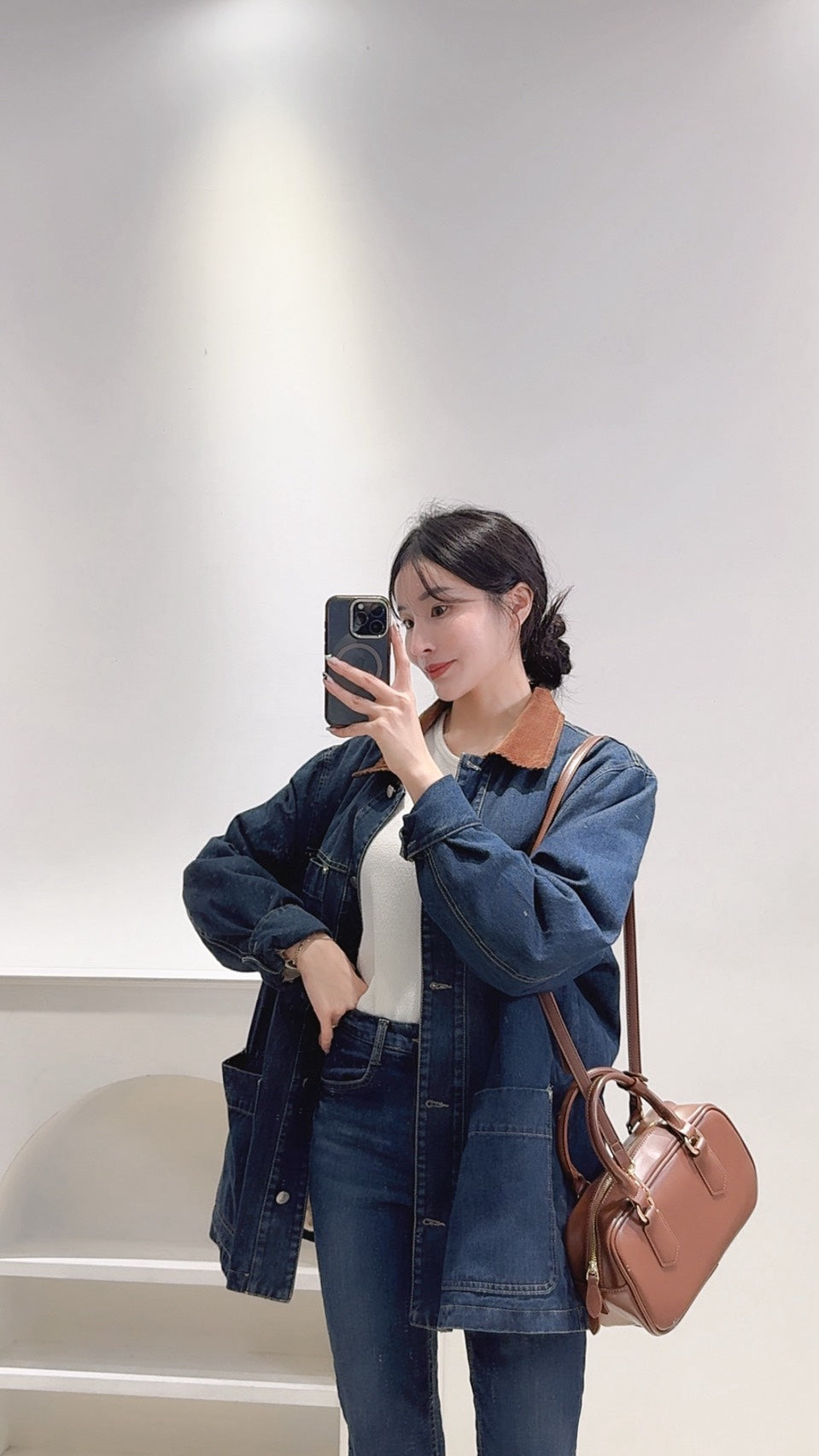 內層鴨絨牛仔夾克