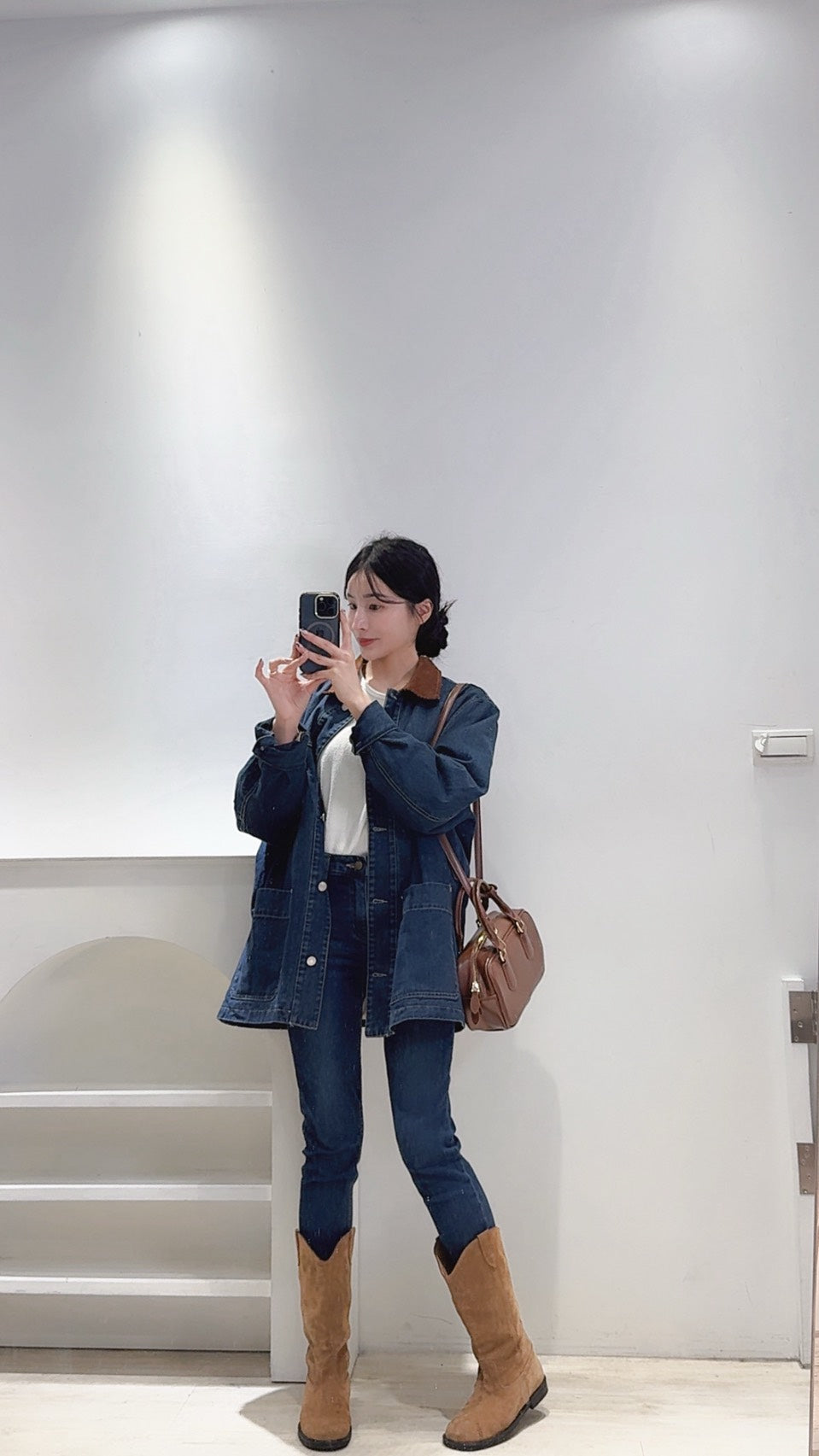 內層鴨絨牛仔夾克