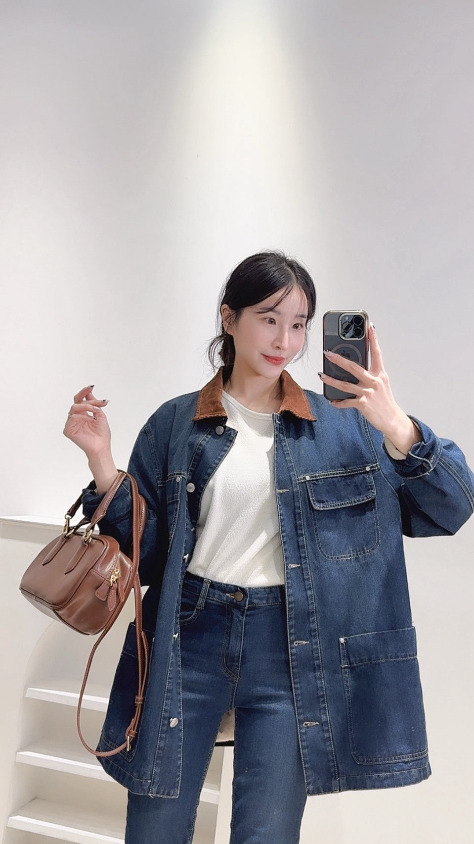 內層鴨絨牛仔夾克