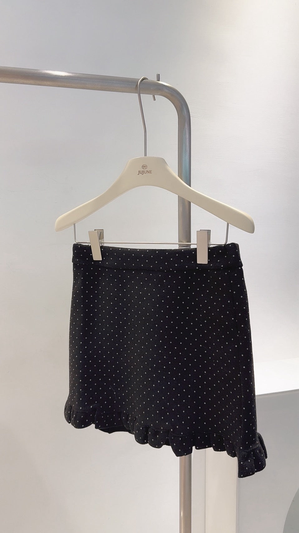 赫本風荷葉毛呢褲