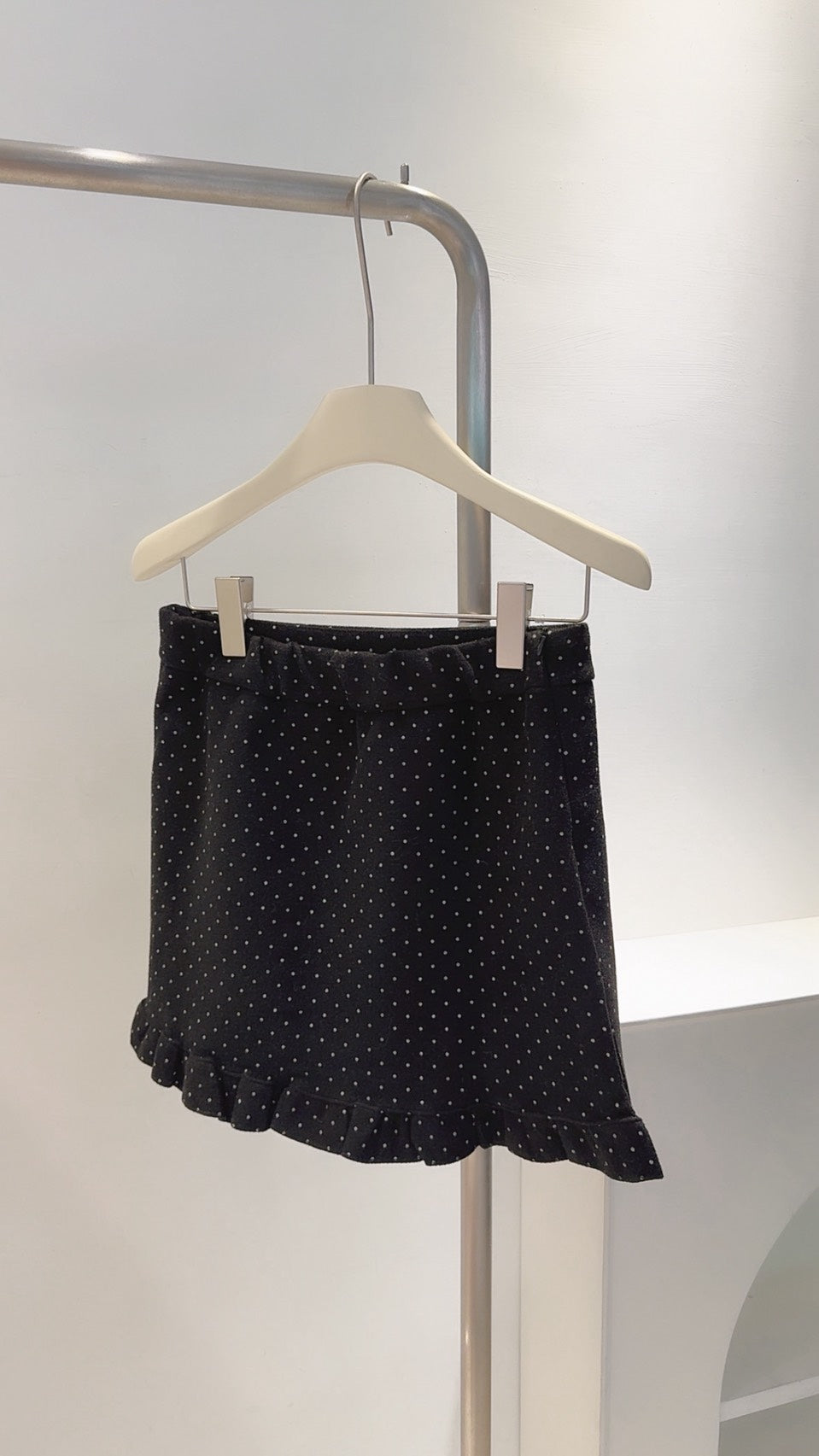 赫本風荷葉毛呢褲