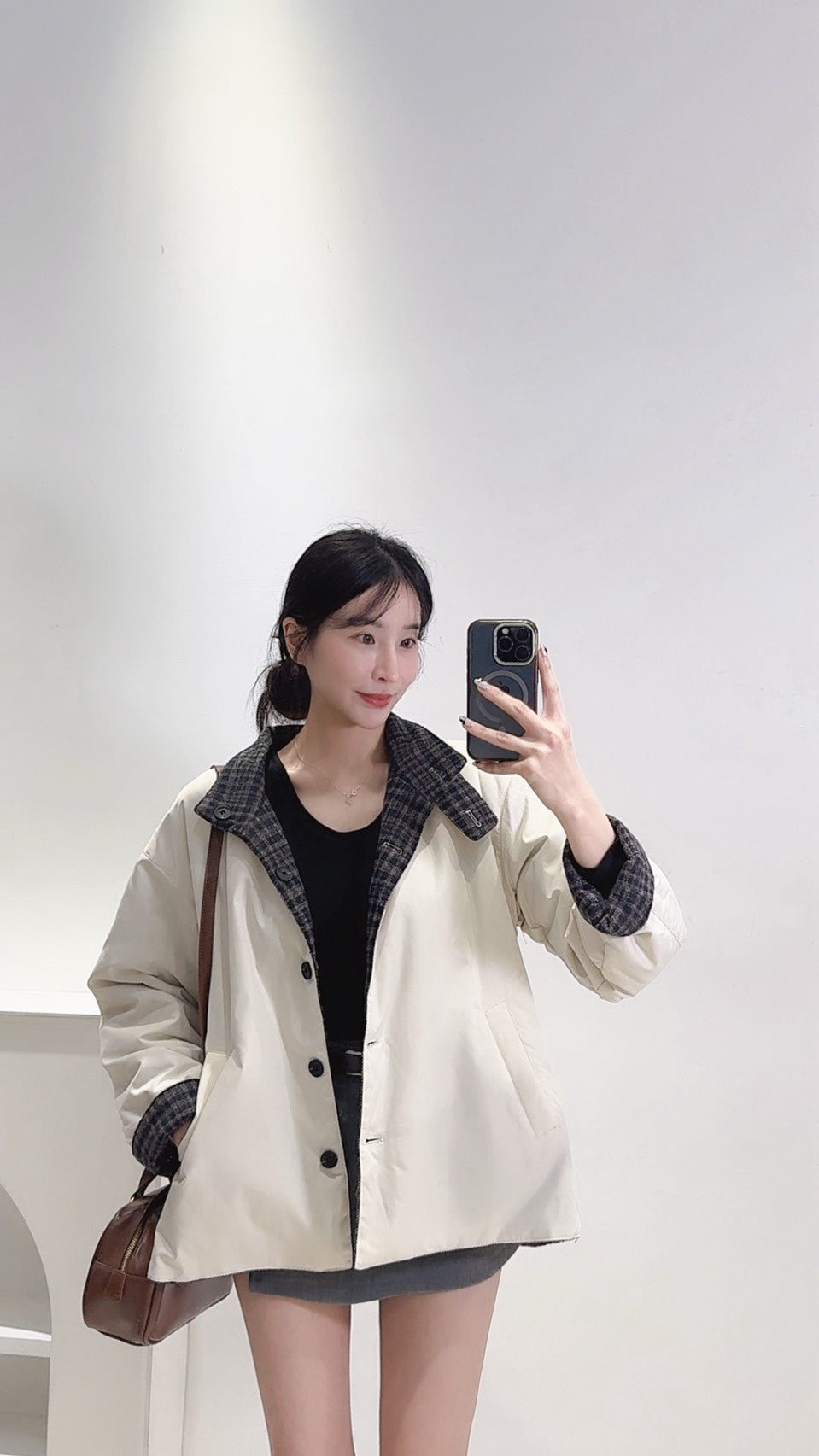 設計款雙面穿鴨絨外套