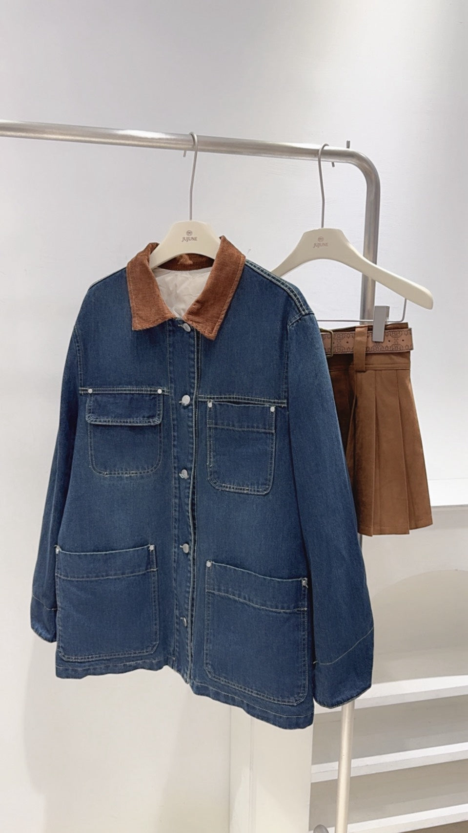 內層鴨絨牛仔夾克