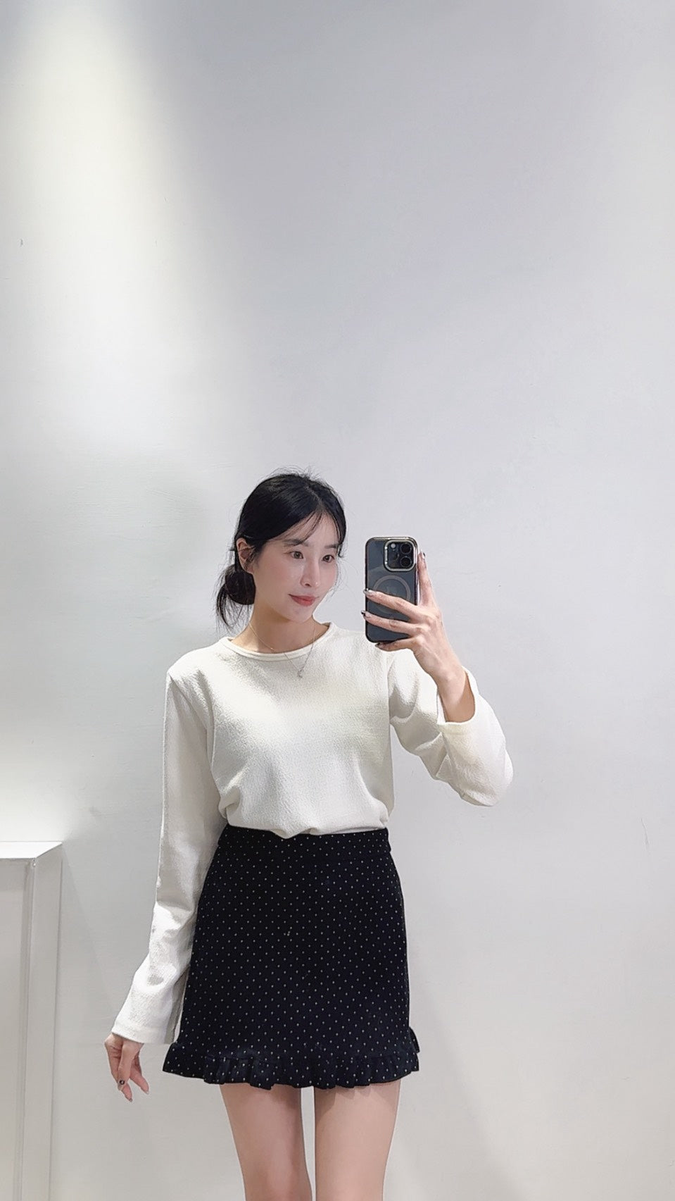 赫本風荷葉毛呢褲