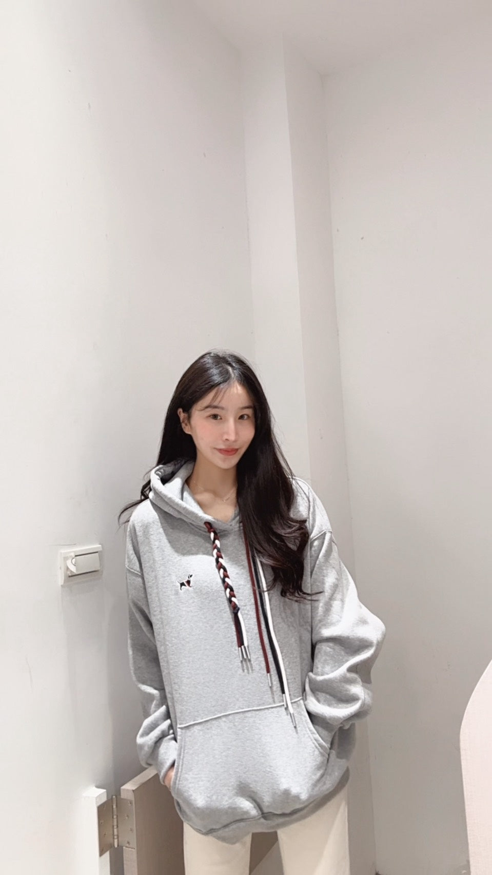 高訂款簡約刷絨連帽衛衣