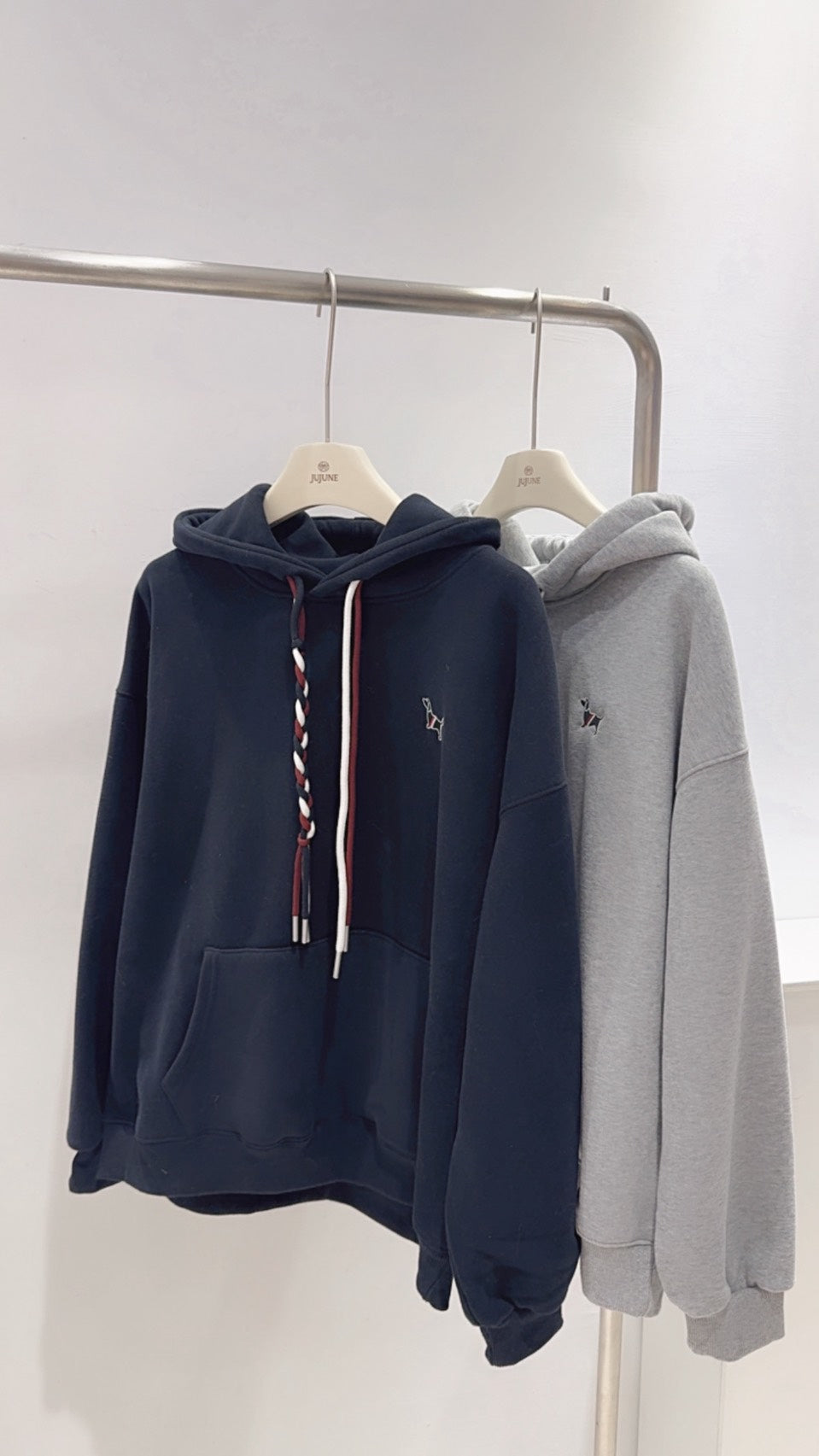 高訂款簡約刷絨連帽衛衣