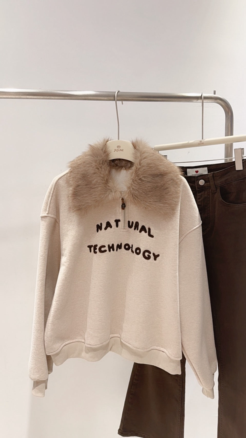 毛領可拆刷絨衛衣