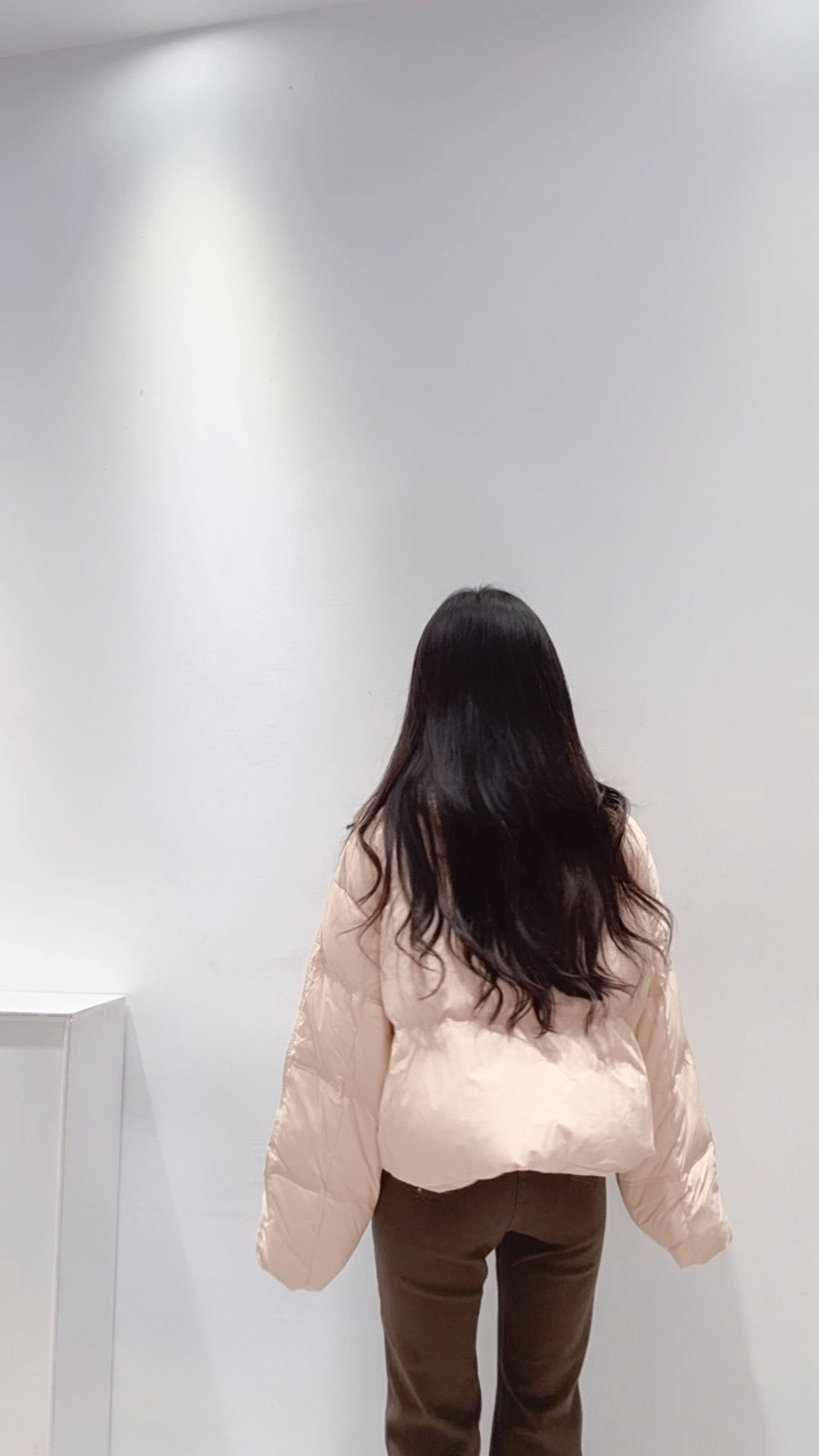 鉤織連帽鴨絨外套