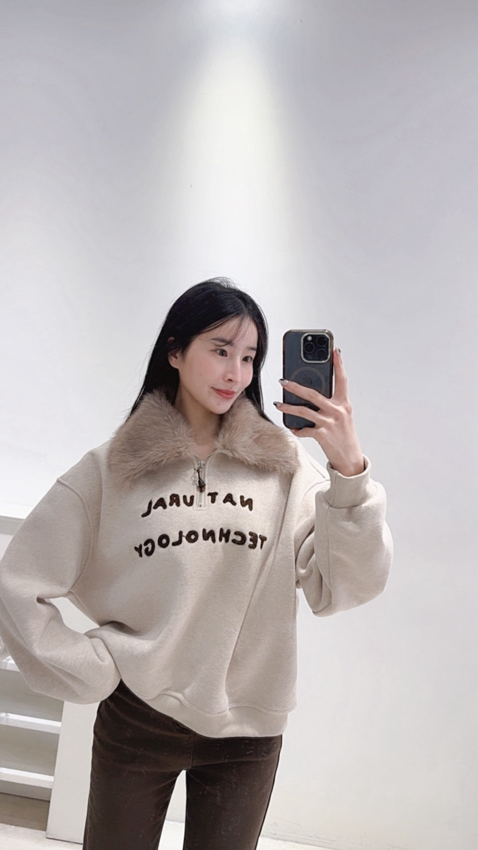 毛領可拆刷絨衛衣