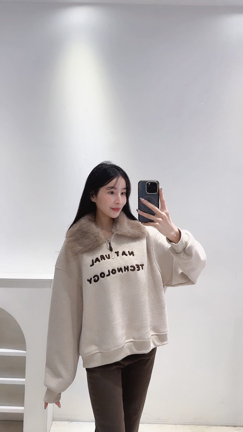 毛領可拆刷絨衛衣