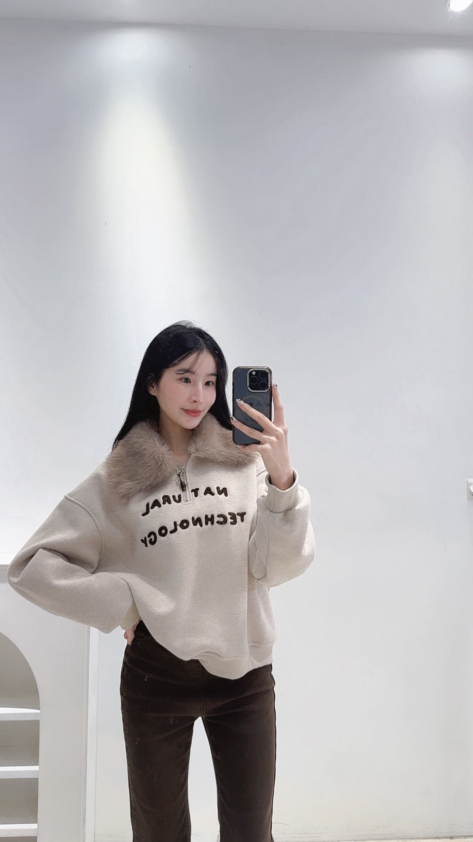 毛領可拆刷絨衛衣