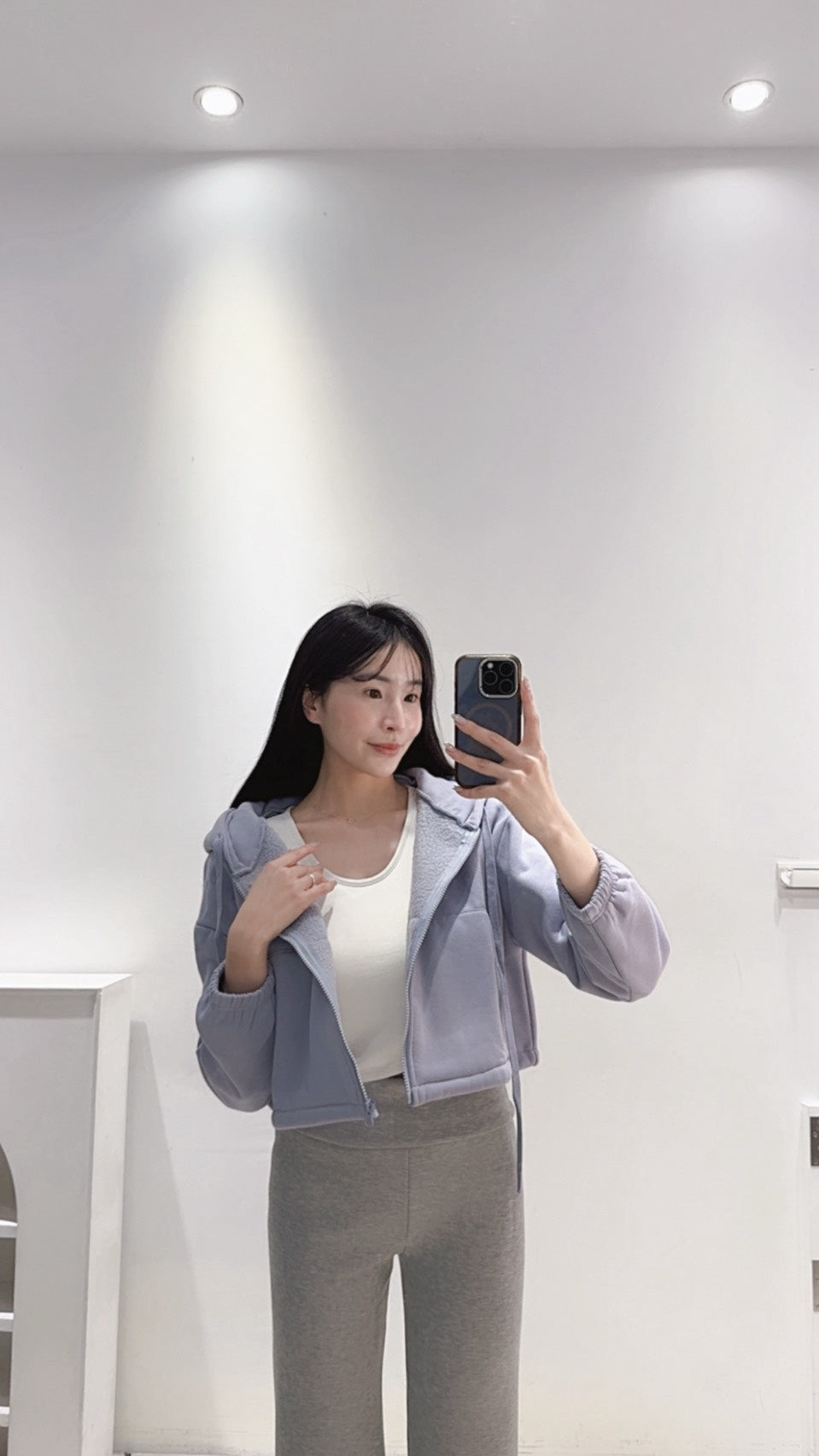 收腹刷毛喇叭褲