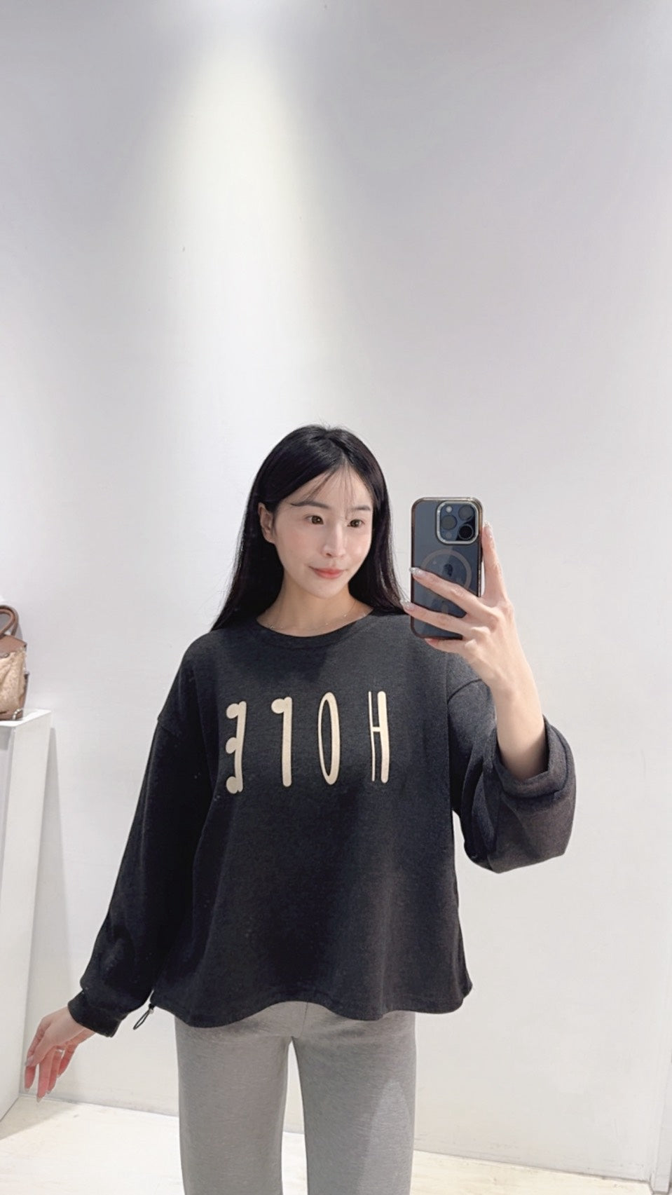 微短版刷絨衛衣