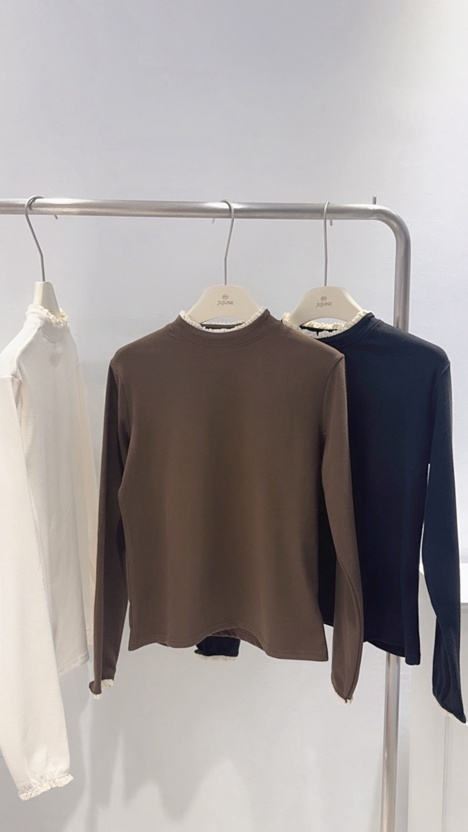 緹花滾邊磨毛上衣