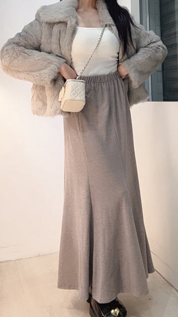 落垂感仙女磨毛魚尾裙