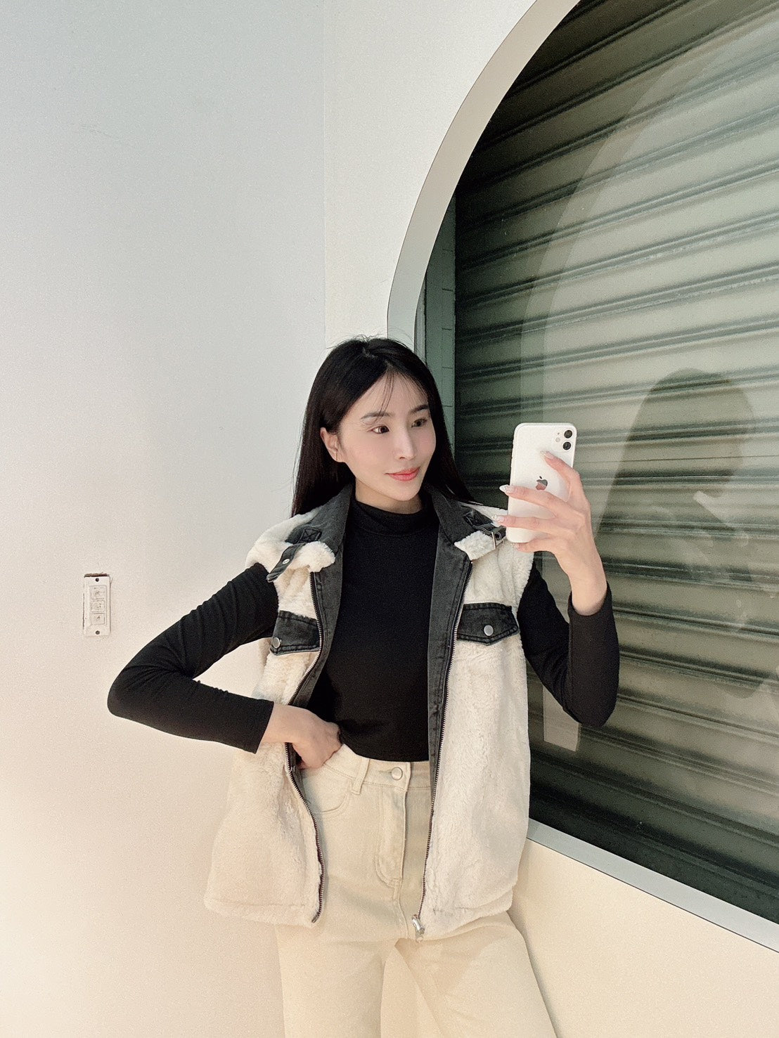 雙面穿水洗黑牛仔背心