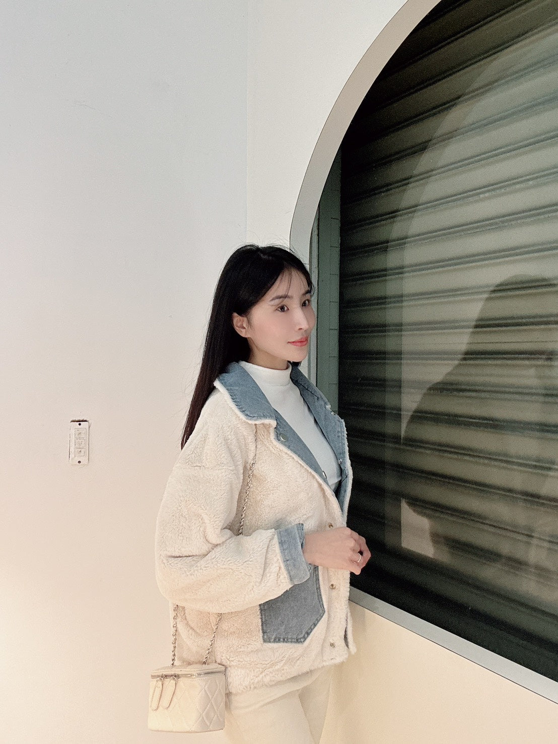 漂亮淺藍雙面穿水洗牛仔外套