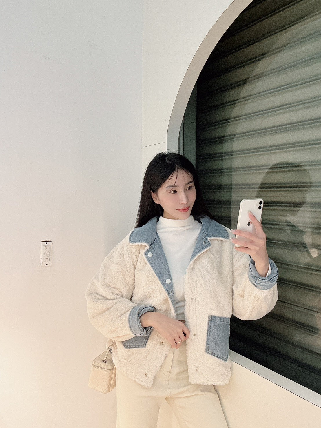 漂亮淺藍雙面穿水洗牛仔外套