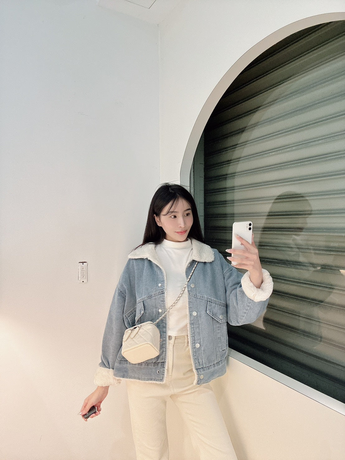 漂亮淺藍雙面穿水洗牛仔外套