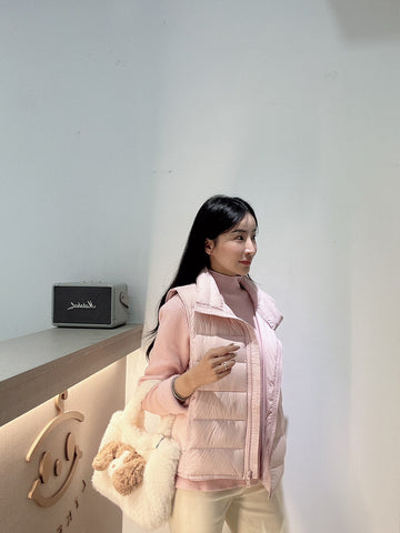 糖果色鴨絨背心