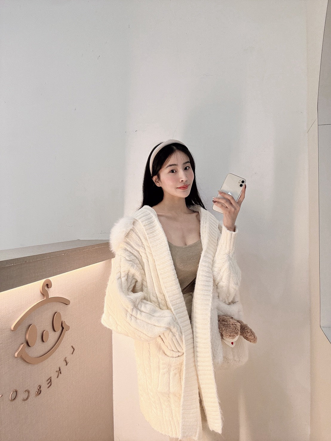 溫柔小姐姐毛領針織外套