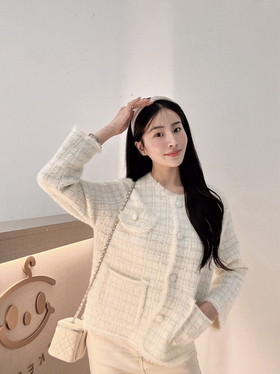 輕奢感小香風水貂毛外套