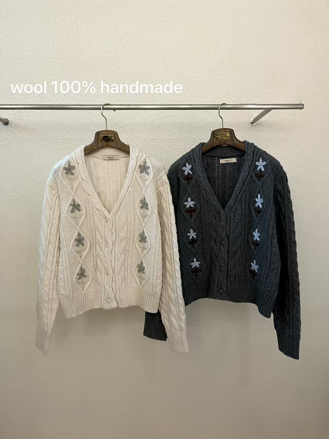 小花手工羊毛外套