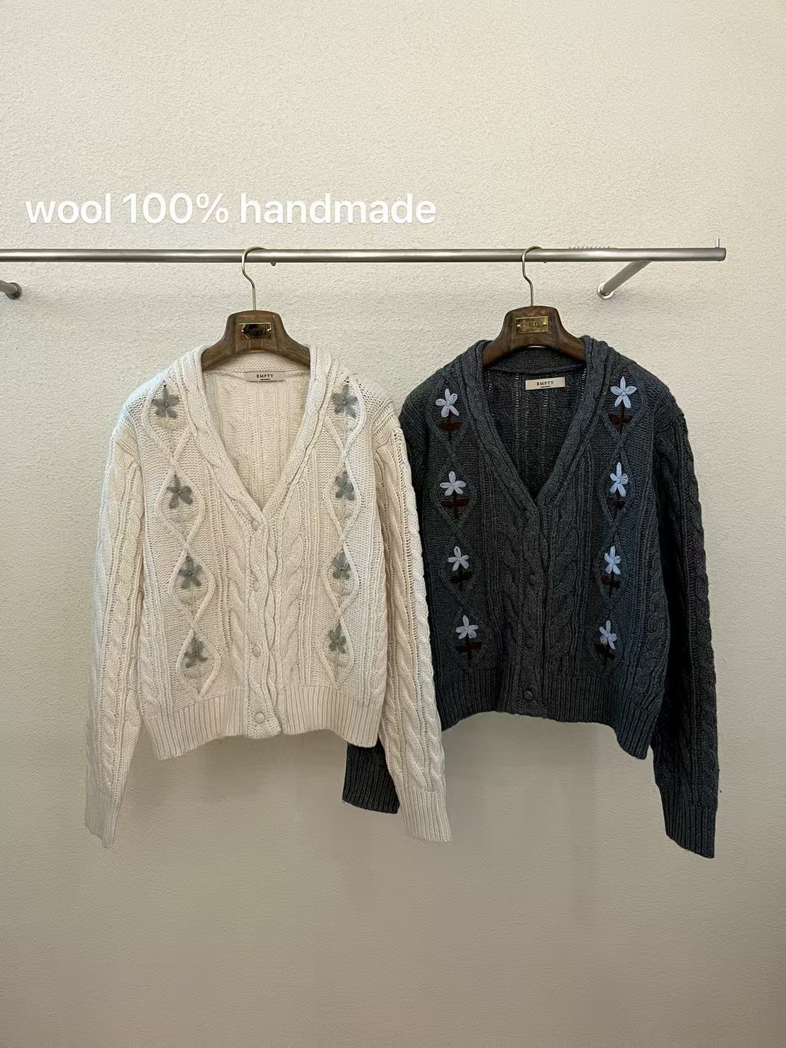 小花手工羊毛外套